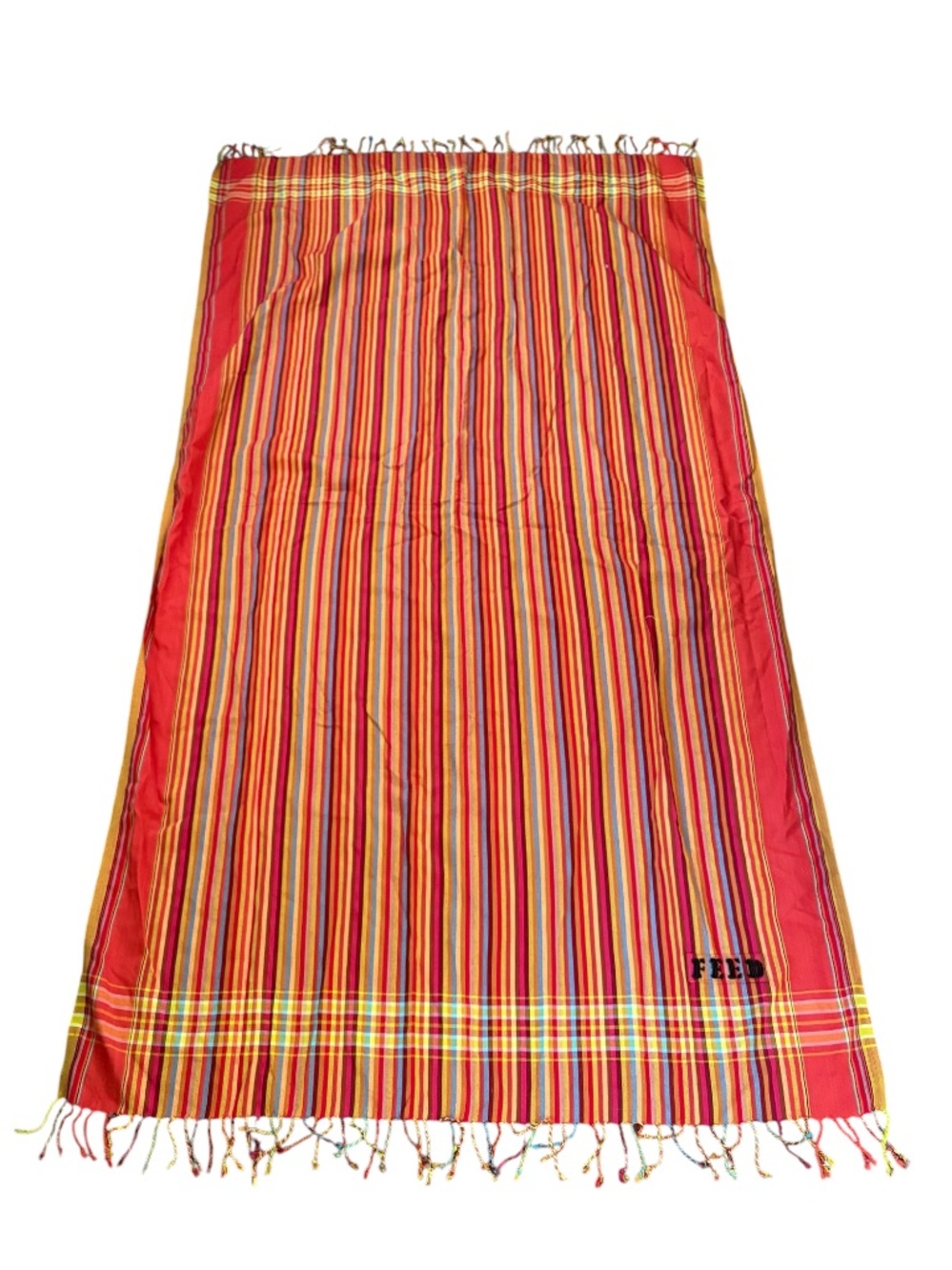FEED➕NWOT Bead Embellished Kenya Fringe Beach Blanket